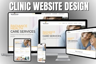design a professional clinic website for healthcare business