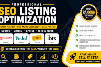 subito vinted eprice ibts SEO listing optimization for fast sales pro ranking