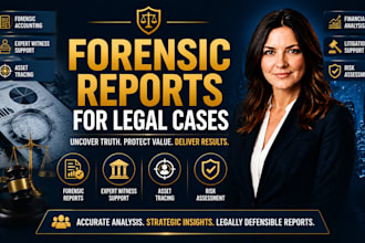 prepare forensic reports for legal cases and litigation