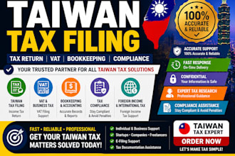 taiwan vat filing, bookkeeping, tax compliance, and business tax support vat