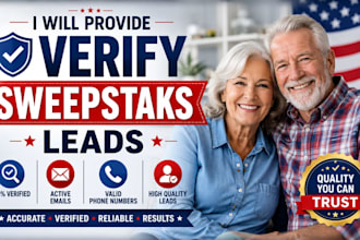 provide you a verify usa sweepstaks leads