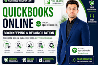 quickbooks online bookkeeping and monthly reconciliation