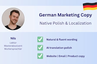 refine your german marketing copy to sound native
