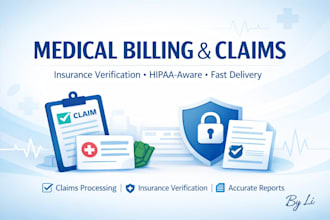 provide medical billing insurance verification and hipaa secure claim support