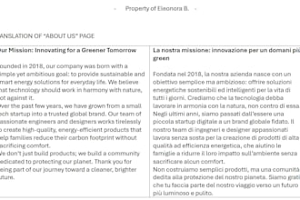 translate simple texts and passages from english to italian