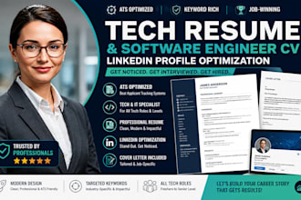 write ats optimized tech resume software engineer cv and linkedin profile