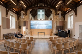 do church interior renovation and modern worship space design