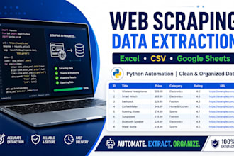 scrape website data and deliver clean labelled data