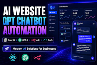build ai saas website, chatbot and n8n automation