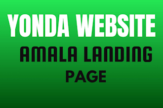 redesign yonda website setup amala ewedu landing page