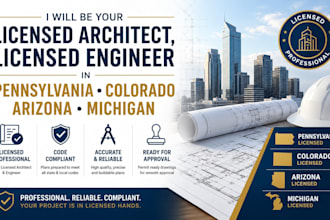 licensed architect, licensed engineer in pennsylvania colorado arizona michigan