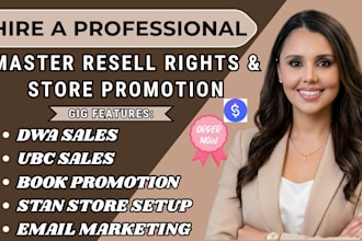 promote your course, master resell rights, digital products and book promotion