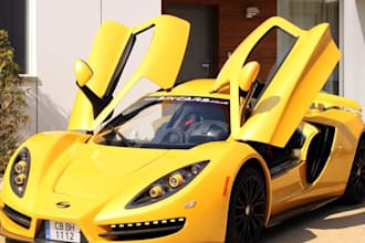 do realistic 3d car model separated part and automotive render, 3d car animation
