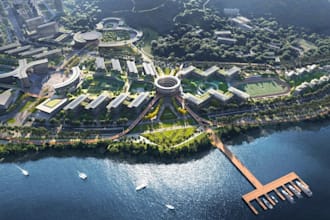 craft waterfront masterplan large scale urban masterplan render site plan layout