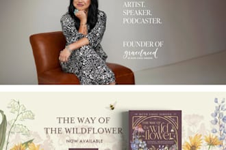 design a professional author website, book website and ebook website