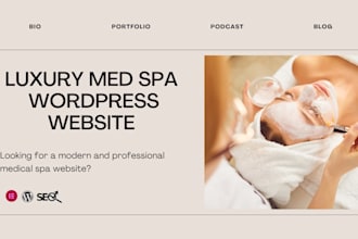 create a professional medical spa website using elementor