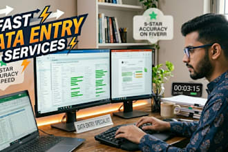 provide b2b lead generation, large data entry and web research