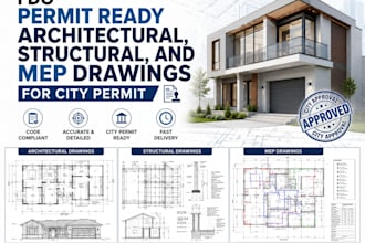 do permit ready architectural, structural, and mep drawings for city permit
