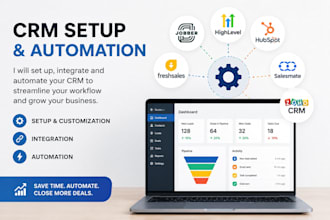jobber gohighlevel automation hubspot freshsales salesmate zoho crm integration