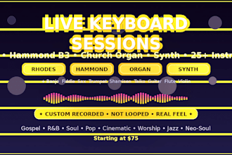 record church organ rhodes synth and foik  hammond  b3 for your track