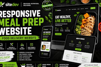 design responsive delicacy meal prep website food delivery website