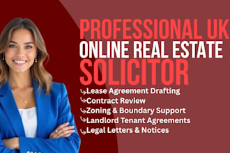 be your UK online real estate solicitor, lease, zoning, boundary issues