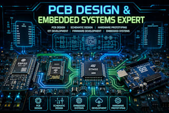 make hardware prototyping, schematic, pcb design, esp32, esp8266 swtm32, arduino