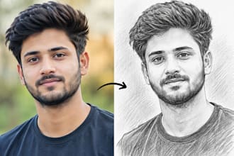 turn your normal photo into realistic pencil sketch art