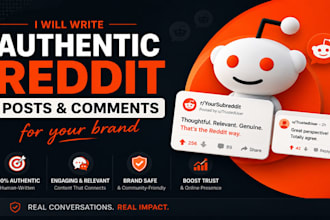 write authentic reddit posts and comments for your brand