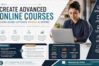create advanced online courses using adobe captivate, moodle, ispring