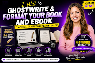 ghostwrite nonfiction ebook, biography, memoirs history, science books writer