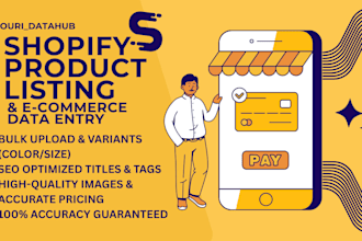 do shopify product listing and ecommerce data entry