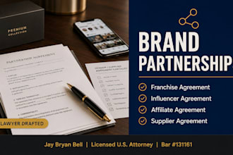 draft franchise influencer affiliate, an supplier agreements