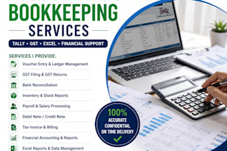 do accounting and tally data entry professionally