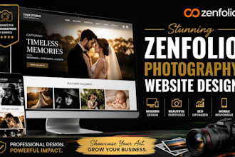 design you a stunning zenfolio photography website, photographer gallery website