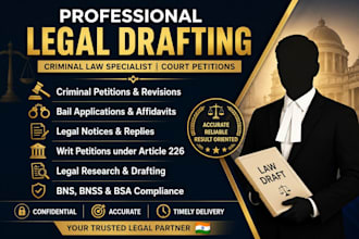 do professional legal drafting and court petitions