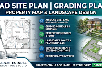 create grading site plan and landscape architecture drawings