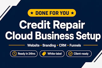 professionally setup your white label credit repair cloud crm website