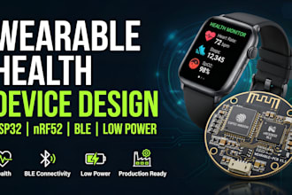 design wearable health pcb esp32 nrf52 smartwatch firmware ble device