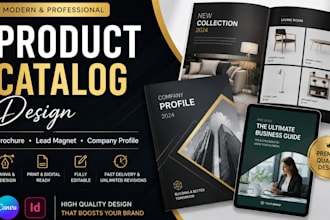 design or redesign professional product catalog or brochure in canva or indesign