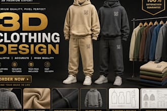 create 3d clothing design fashion tech pack clo 3d and browzwear technical flats