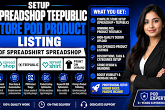 setup spreadshop teepublic store pod product listing of spreadshirt spreadshop