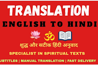 do english to hindi translation and subtitling