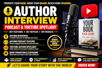 do author interview, author podcast, youtube book promotion