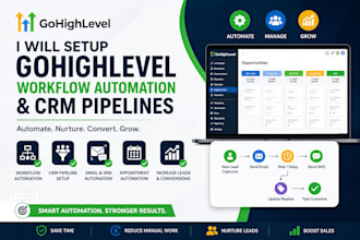 setup gohighlevel workflow automation and CRM pipelines
