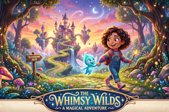 design children story book illustrations in pixar inspired style and character