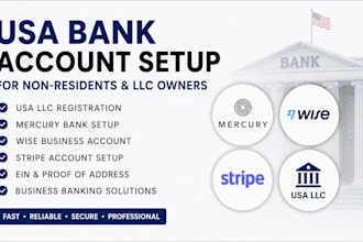 open USA business bank account for llc with mercury and wise