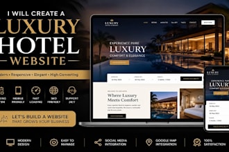 create a luxury business website for your villa, hotel, travel agency