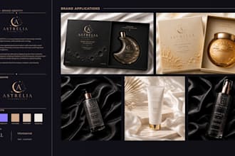 create a luxury cosmetic brand identity