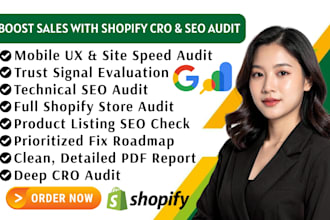 do a shopify store audit and cro audit to increase your conversion rate